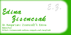 edina zisencsak business card